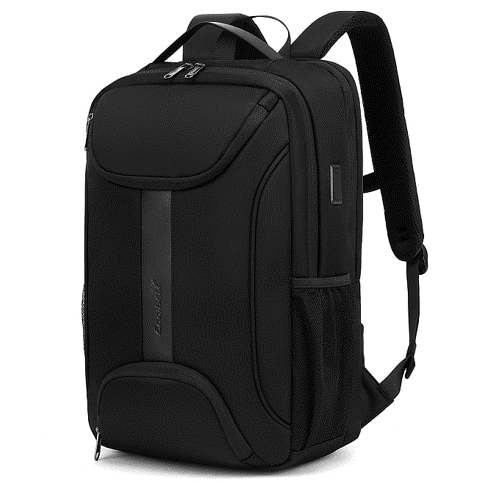 Black premium laptop backpack for travelling-3