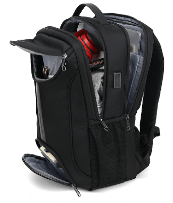 Black premium laptop backpack for travelling-2