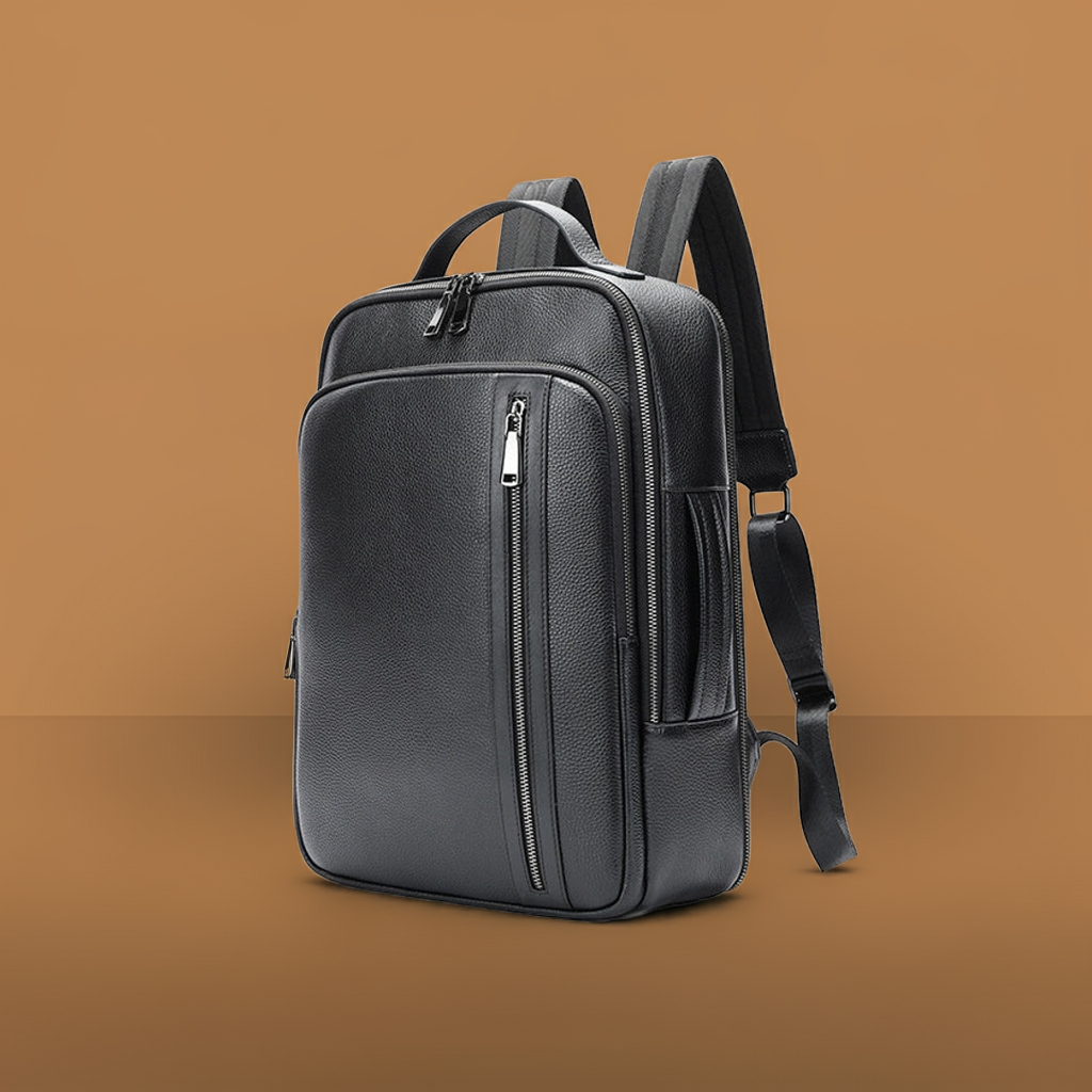 Men's Leather Backpack Multi-functional Large Capacity Portable